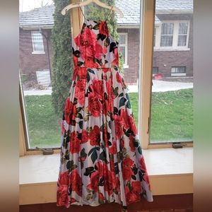 Prom dress, floral, size 2, fits size 0-4